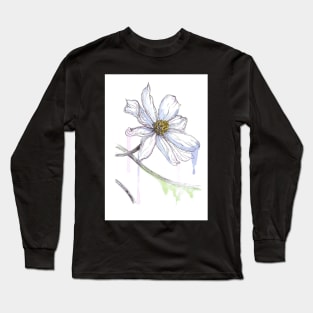 Flower Illustration Long Sleeve T-Shirt